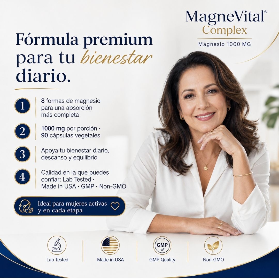 MagneVital Complex | Magnesio 1000 MG · Bienestar Femenino Diario