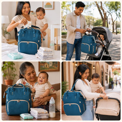 Nidela Baby™ – Mochila Pañalera 3 en 1 🎁 Kit Cuidado del Bebé™ incluido GRATIS