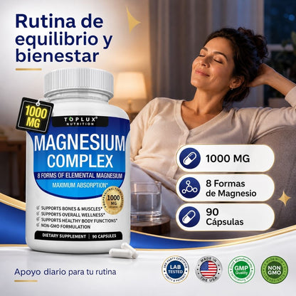 MagneVital Complex | Magnesio 1000 MG · Bienestar Femenino Diario