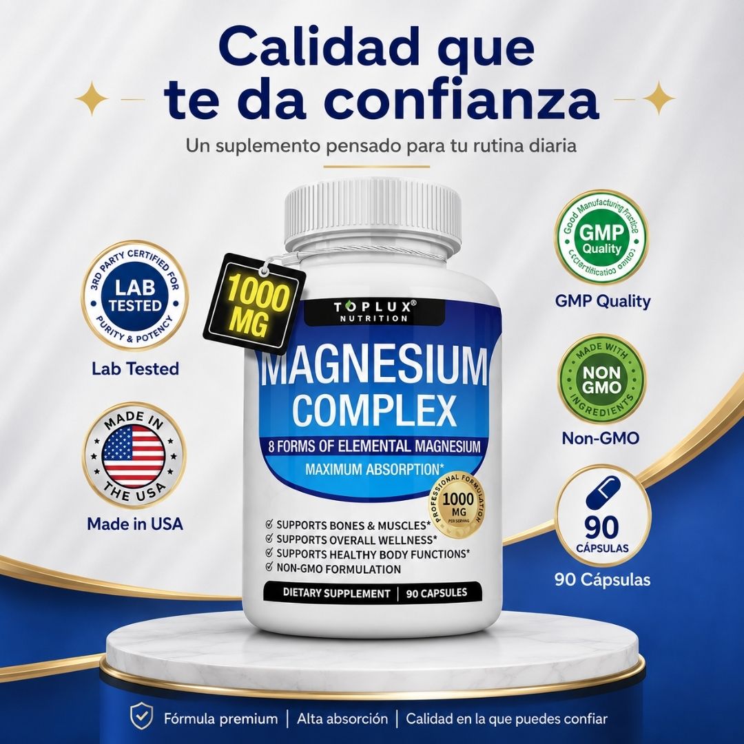 MagneVital Complex | Magnesio 1000 MG · Bienestar Femenino Diario