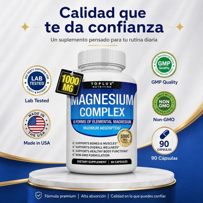 MagneVital Complex | Magnesio 1000 MG · Bienestar Femenino Diario