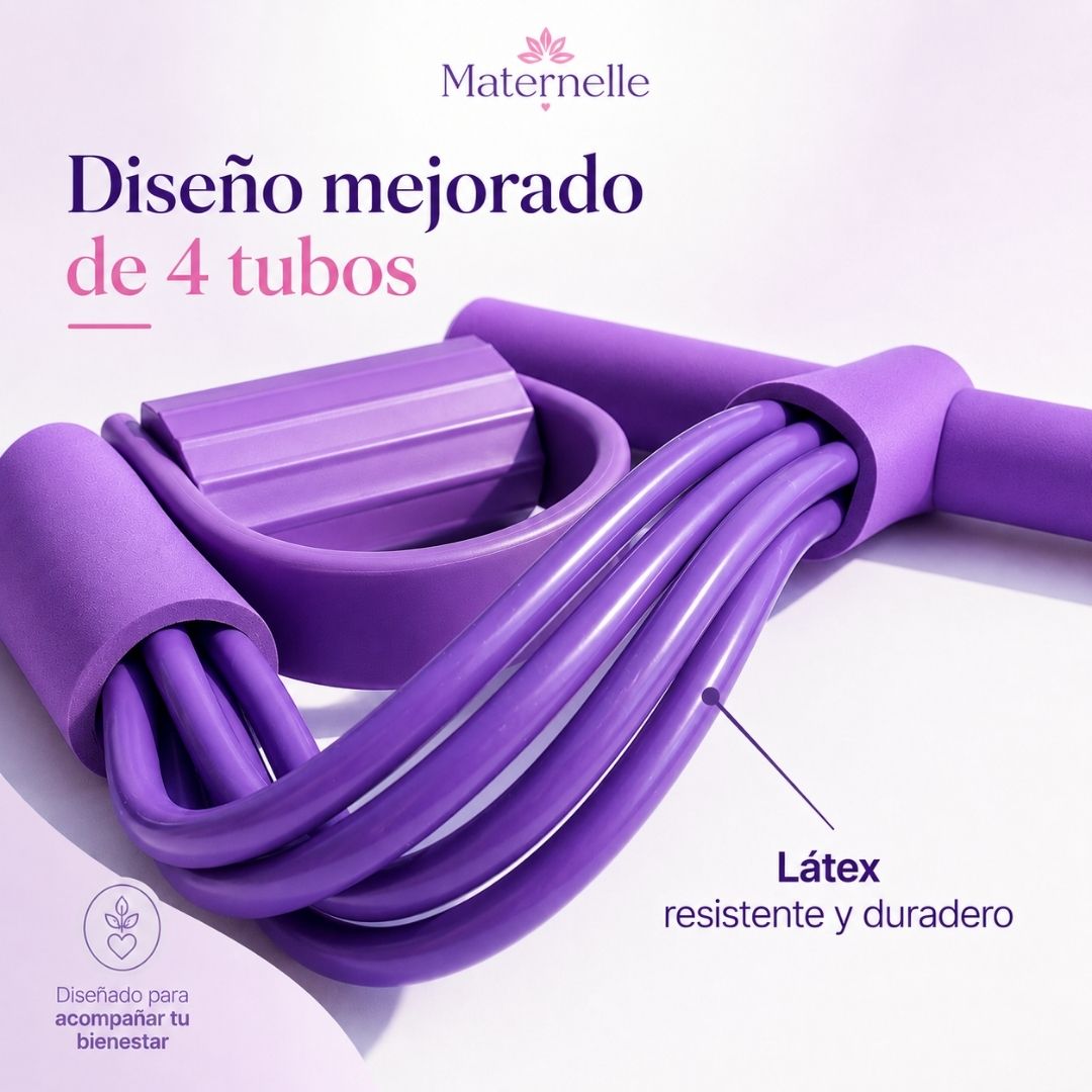Maternelle™ – Banda de Resistencia 4 Tubos + Guía Digital Postparto GRATIS