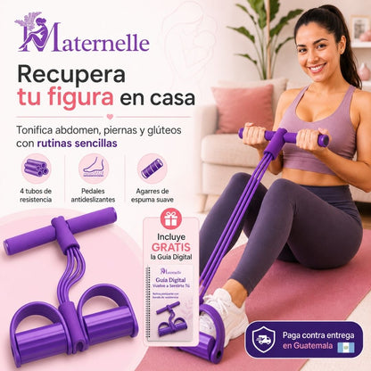 Maternelle™ – Banda de Resistencia 4 Tubos + Guía Digital Postparto GRATIS