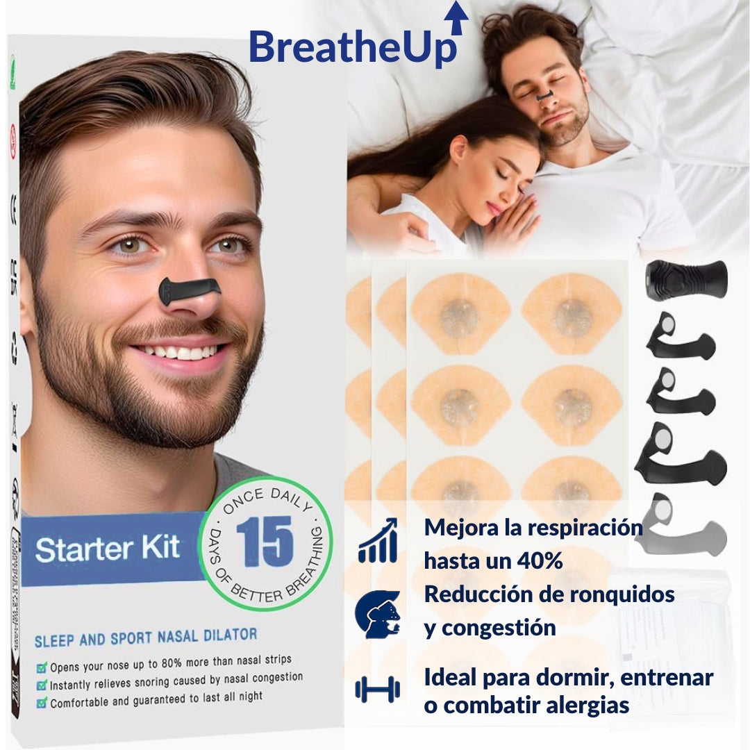 BreatheUP - Tiras Nasales Magnéticas de Alto Rendimiento