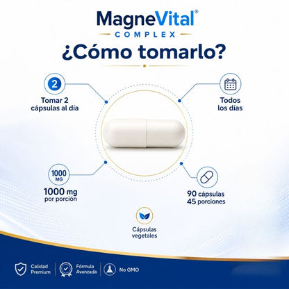 MagneVital Complex | Magnesio 1000 MG · Bienestar Femenino Diario