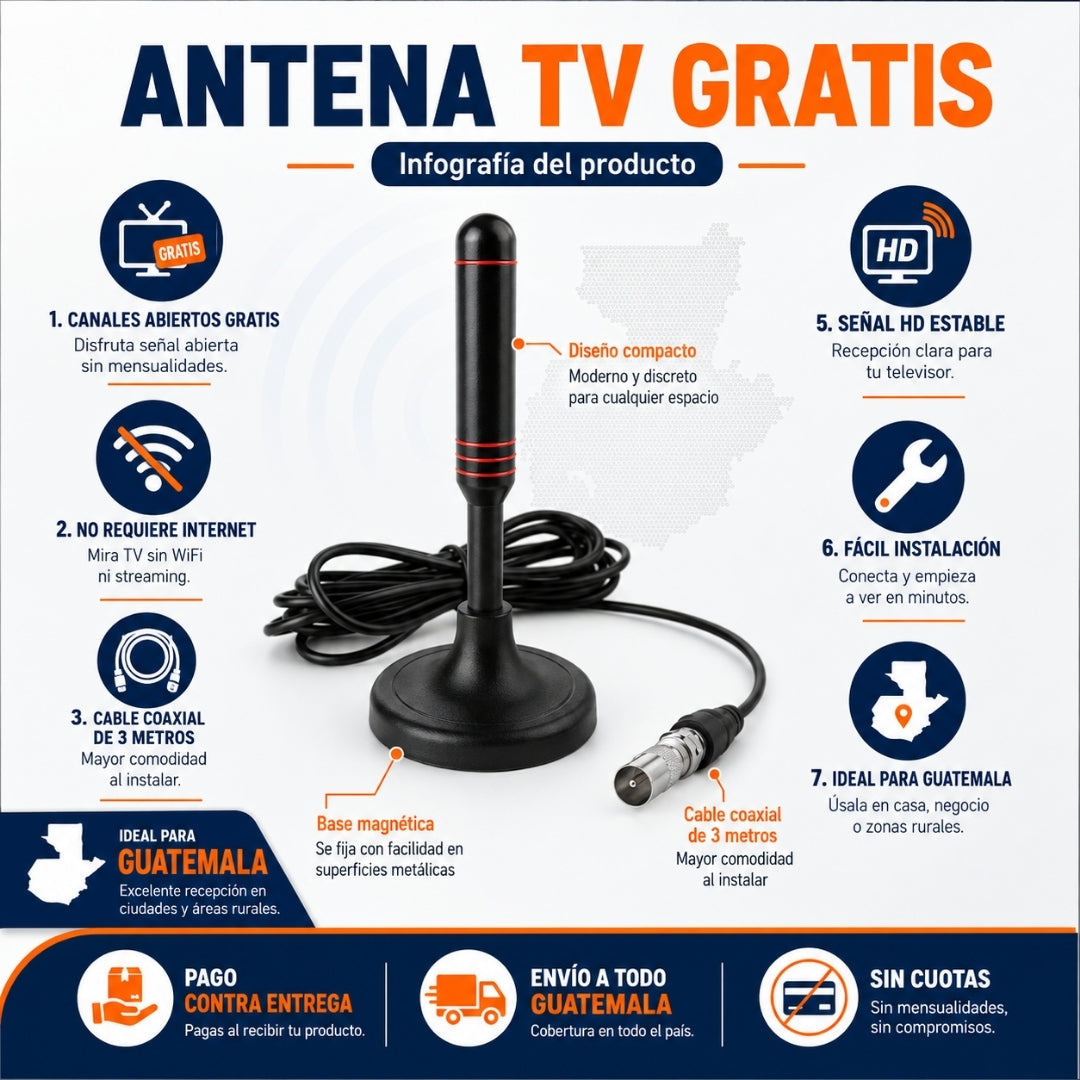 OFERTA 2X1 | Antena TV Gratis - Canales de señal abierta · Sin mensualidades