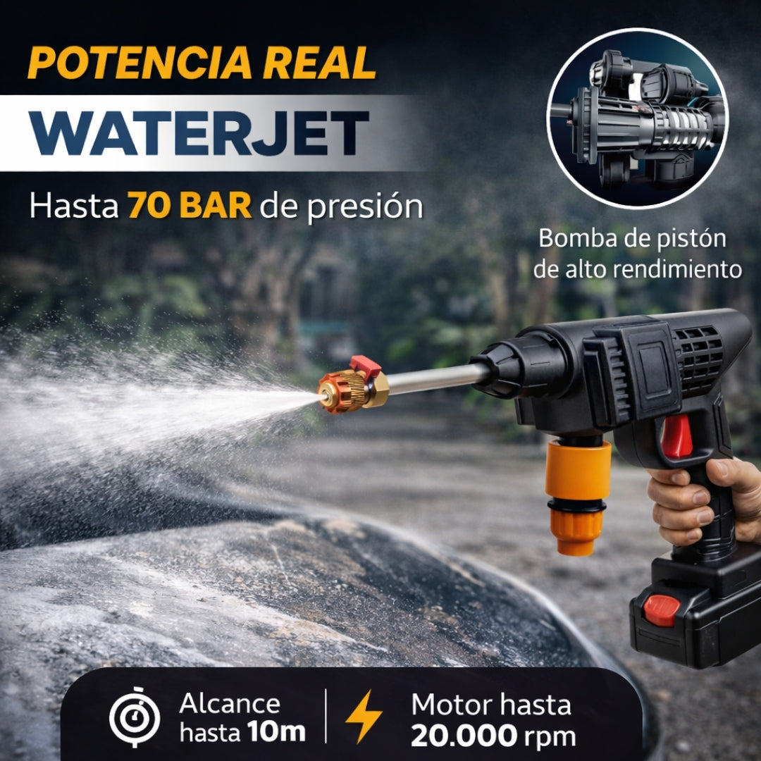 WATERJET – Hidrolavadora portátil de alta presión + BATERÍA GRATIS