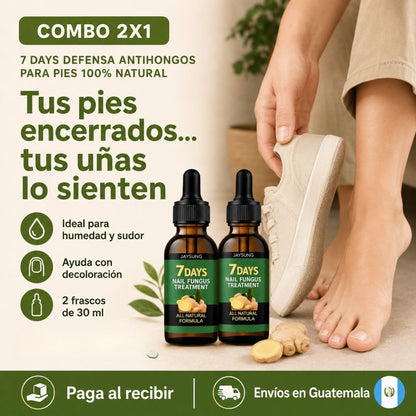 COMBO 2X1 | 7 DAYS DEFENSA ANTIHONGOS PARA PIES 100% NATURAL