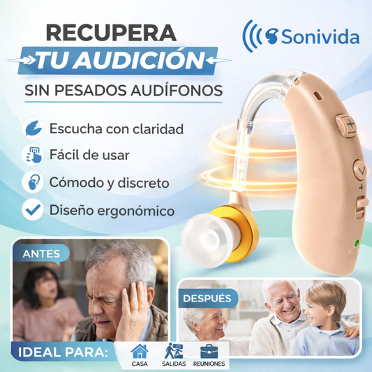 SONIVIDA | Juego de Audífonos (izq y der) en Oferta + Estuche de Transporte Gratis