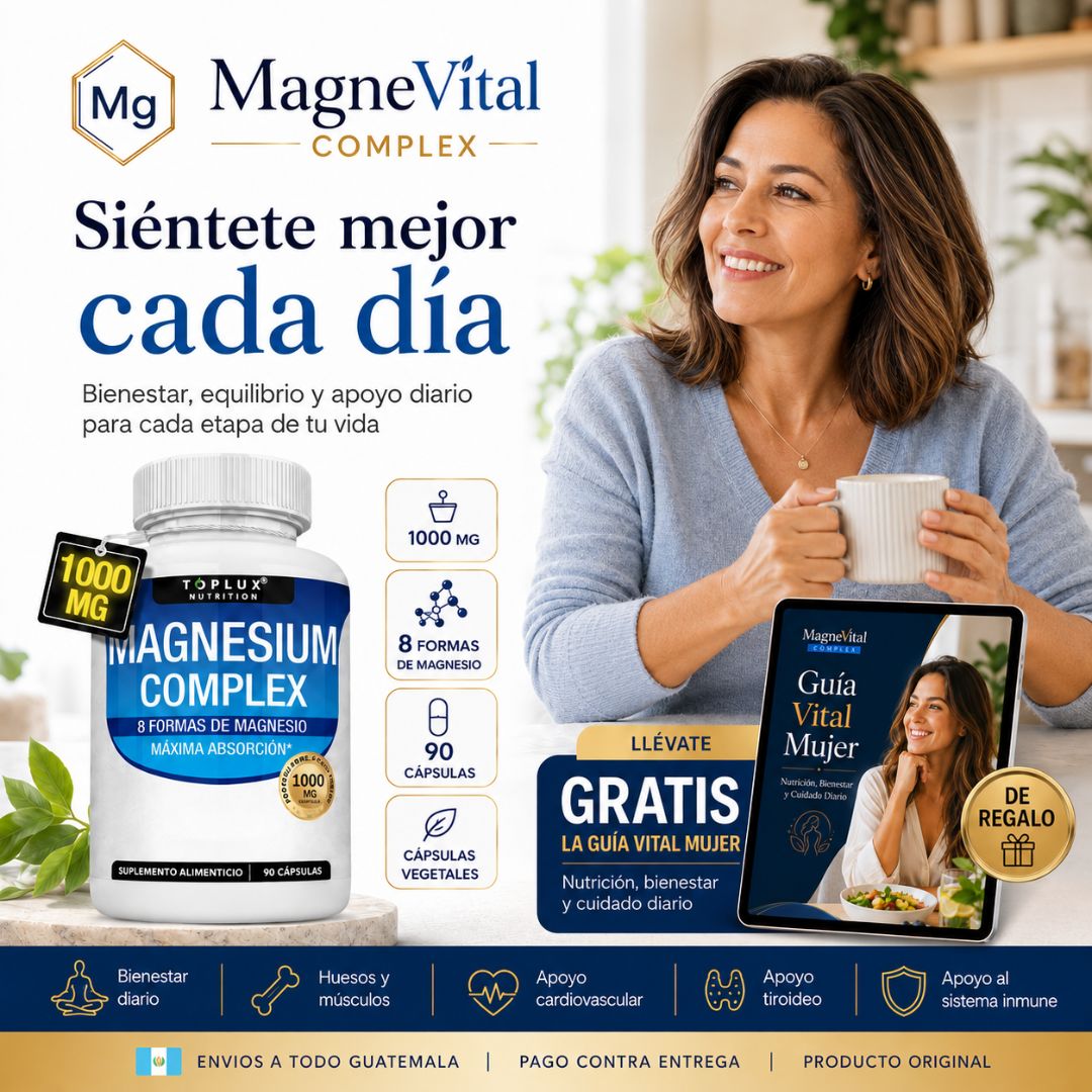 MagneVital Complex | Magnesio 1000 MG · Bienestar Femenino Diario